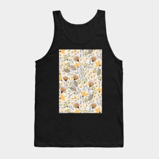 Retro Leaves Illustration Tank Top